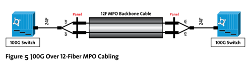 100G over 12-Fiber MPO Cabling