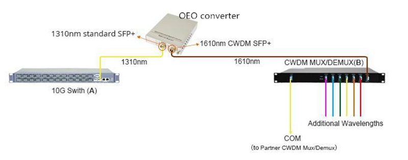 Wavelength Conversion Case Using Optical Transponder