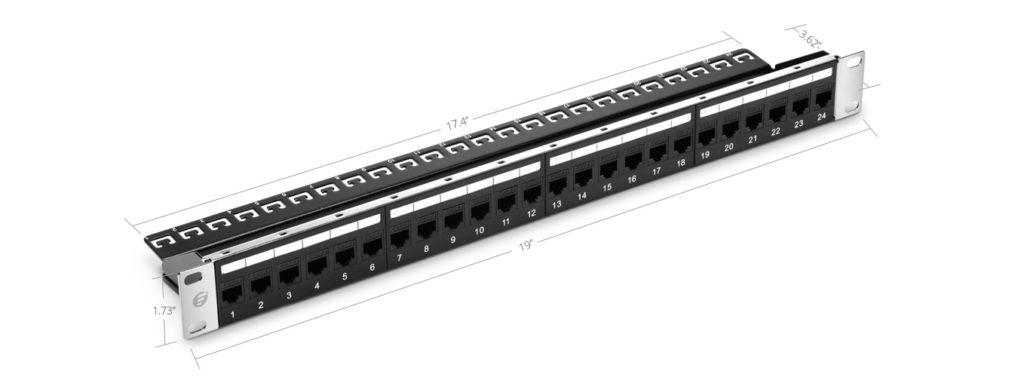 unshielded feed through patch panel