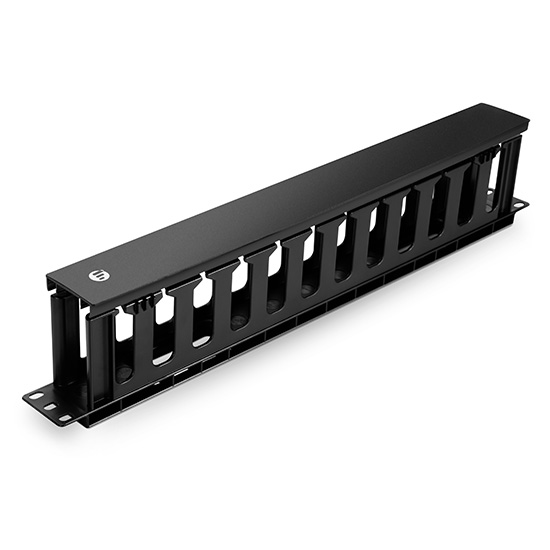 1U Horizontal Cable Management Panel with Finger Duct